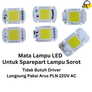 LED Chip 50W AC 220V Sparepart Mata Lampu LED COB 50 Watt Langsung AC Tidak Butuh Driver Ballast
