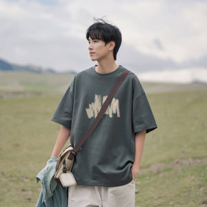 Tonlion Group Desso Mens Short Sleeve T-Shirt Pure Cotton American Style Summer New Heavyweight Half Sleeve Body Clothes