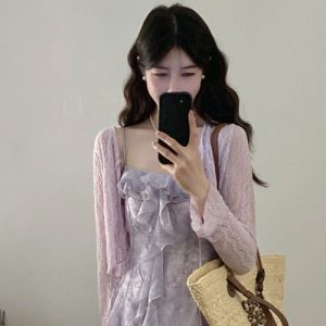 RELNLEX | Đầm Hè Elegance Plus Size Màu Tím