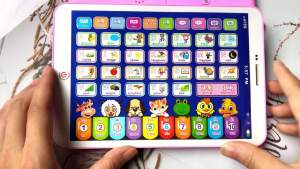 French English Reading Machine Word Learning Machine Tablet Toys Pad Kids Laptop Pad Learning Educational Toys for Kids Gift