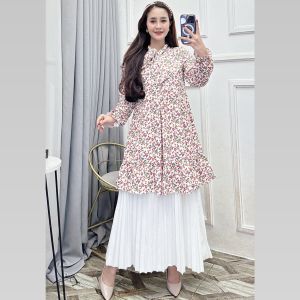 TUNIK SHAKILA MOTIF BUNGA LONG TUNIK SYAKILA