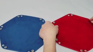 1pc Hexagonal Dice Tray and Miscellaneous Storage Box Board Game Dice Tray Accessories Leather Dice Tower