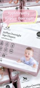Bỉm dán/quần APPLECRUMBY Overnight + SLIM cao cấp Malaysia cho bé (1 bịch)