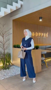 ONESETKOREANSTYLE CROP-TOP EVELIN OOTD REMAJA VEST LINEN RAMIN VIRALL PALING MURAH BY AL HASAN