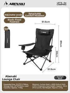 Reclining Chair for Outdoor and Indoor Use Portable Nap Office Camping Balcony Dual Function