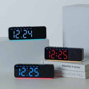 Loa Bluetooth GH9025 đa chức năng kết hợp đồng hồ điện tử LED báo thức thiết kế tối giản hiện đại