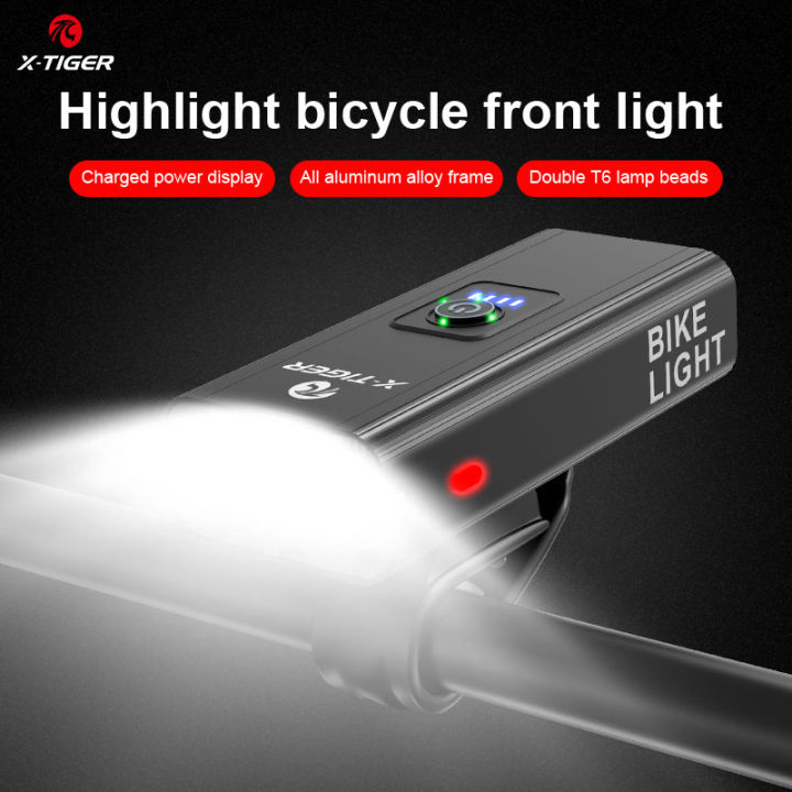 Bike Lights For Night Riding KUNHE 1200 Lumen Bike Light Set - USB-C Rechargeable Headlight & Taillight (8+5 Modes, 4500mAh, IPX5) Sheroself Super Bright 6 Led Bike Lights