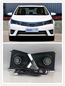 LED Fog Lights Assembly For Toyota Corolla 20114 2015 2016 Front Bumper Fog lamp Replacement Angel Eye Daylight Accessories