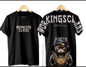 KAOS GAMBAR KUCING WORKING CLASS - KAOS DISTRO TERBARUB TERMURAH PAKAIAN PRIA WANITA KEREN VIRAL