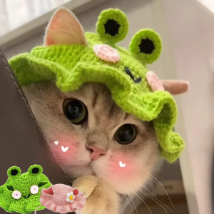 Cat Hat Cute Funny Puppy Cat Cap Christmas Halloween New Year Party Pets Dog Hats Puppy Kittens Knitted Hat