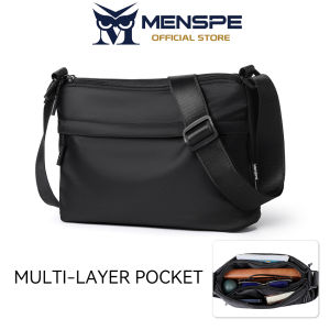 MENSPE Men Bag Fashion Shoulder Bag Cross Body Bag Casual Handbag Multiple Pocket Design Large Capacity Waterproof Lightweight Casual Sport Street Bag