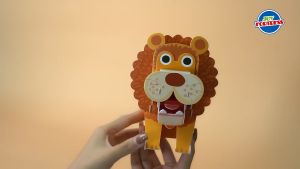 3D Animal Foam puzzles for kids. Zoo animals DIY paper folding game. Arts and Craft