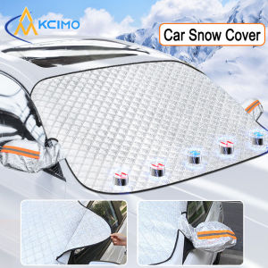 Kcimo 1Pc Sunshade Cover Car Windshield Snow Sun Shade Waterproof Protector Automobile Magnetic Cover Car Front Windscreen Cover
