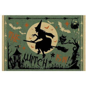 Halloween Pumpkin Printed Placemat Heat Resistant Non-Slip Home Kitchen Restaurant Placemat Decoration
