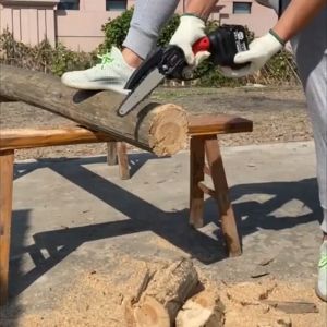 SY Gergaji mesin 6 inci Chainsaw yang boleh dicas semula gergaji pemangkasan tanpa wayar elektrik gergaji pemangkasan kayu elektrik