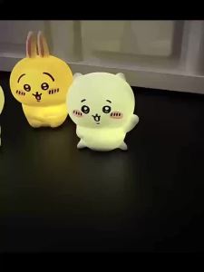 Cute Chikawa Kawaii Bedroom Desktop Decoration Hachiware Usagi Cartoon Vinyl Doll Night Light Luminous Toy Surprise Girl Gifts