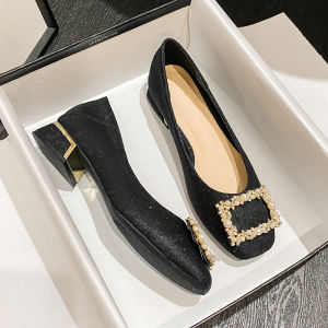 MIFEI | French Coarse Heel Womens Shoes Autumn Mid Heel
