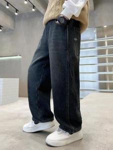 plus Size 300 Pounds Hip Hop Jeans Men Spring Autumn Teenager Loose Fashionable Straight Leg Pants Casual mid Waist Elastic