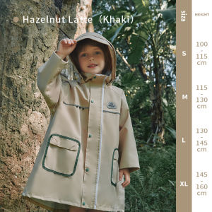 Lemonkid Children‘s Waterproof Raincoat Bag Seat Wind Coat Detachable Brim Poncho Kids‘ Durable Rain Wear LK2241030