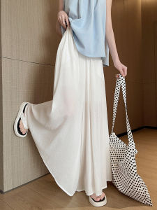 plus Size High Waist Wide Leg Pants Casual Straight Leg Trousers Elastic Waist Loose Fit Summer New Style Womens Clothing