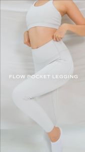 Quần tập gym yoga legging nữ Fitme Flow có túi cạp cao co giãn nâng mông Pocket - QDPK