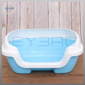 Semi Enclosed Cat Litter Box with Scooper (Random Colors)