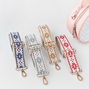 1 Piece 1.50inch Wide Adjustable Handbag Purse Strap Replacement Crossbody Shoulder Strap Leaf Flower Pattern Jacquarded   Strap
