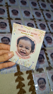 48PCS CUSTOM BUBBLE HEAD MAGNET YOUR PHOTO YOUR SOUVENIR! (Machine Cut)