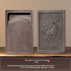 ZHANGXIAOFENG | Bàn Đá Mài Mực Đục Từng Chi Tiết Chất Lượng Cao 8 Inch