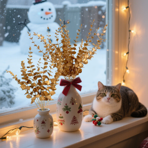 10pcs Artificial Plants Eucalyptus Leaf Stems Christmas Decoration Home Decor Room Decor Wedding Bouquet Party Table Centerpiece