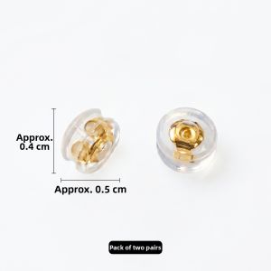 CAFFTI | Non-slip No-drop Metal Ear Backs Golden Silver