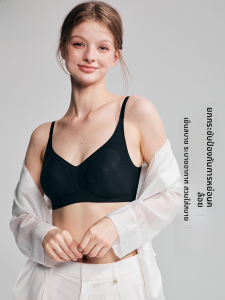 MiiOW | เสื้อชั้นในไร้โครงบางเฉียบสำหรับผู้หญิง ระบายอากาศได้ดี ไร้รอยตะเข็บ ทรงเกาะอกเล็ก ฤดูร้อน 2025 ใหม่ เสื้อชั้นในไร้โครง MiiOW Cat Person