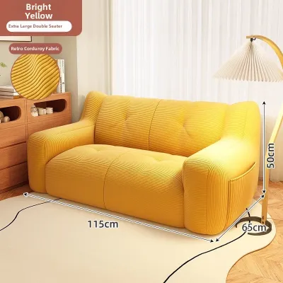 ZHUOLESHI | Creamy Style Double Lazy Sofa for Small Spaces