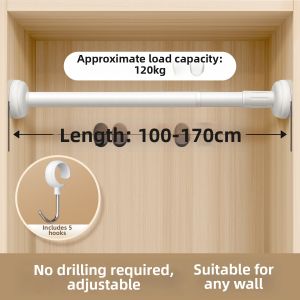 WEILAISHI | Adjustable No-Drill Wardrobe Hanger