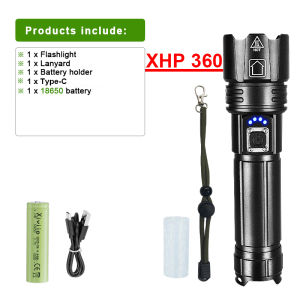 2026 High Brightness LED Flashlight Long Range 5000M Torch Light 980000000LM Rechargeable Portable Lamp Outdoor Camping Lantern