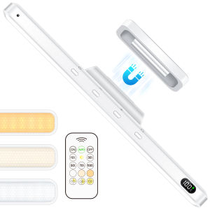 WILLED 3Colors Rechargeable Mirror Light with Remote Control Dimmable Magnetic Night Light Bar for Cabinet Closet Table Light