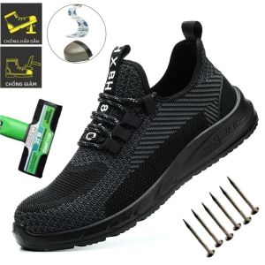 Giày Bảo Hộ Nam Chống Trơn Trượt PU Đế Chắc Chắn Chống Trượt Bền Bỉ Mũi Thép Dùng Cho Xây Dựng Và Công Nghiệp