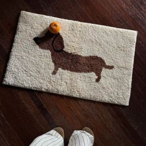 VIKAMA American cartoon Dachshund carpet soft and comfortable decorative carpet for living room and bedroom home decoration