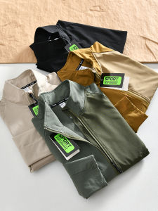 High-End Outdoor Functionality Mens Long Sleeve T-Shirt Quick Dry Half Zip Elastic Sports Top Breathable Fashionable Autumn Wear