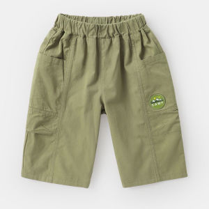 Boys Pure Cotton 7/8 Length Shorts Summer Clothing Thin Model Childrens Pants Breathable Casual Style mid Waist Shorts