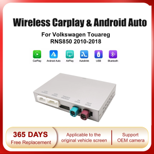 Wireless CarPlay Interface For Volkswagen Touareg RNS850 2010-2018 with Android Auto Voice Control Mirror Link camera
