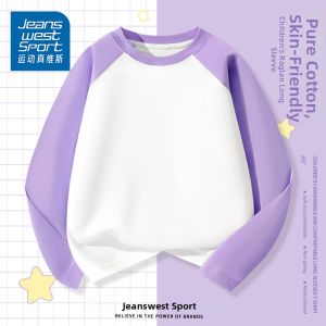 Cotton Purple Girls Long Sleeve T-Shirt Innerwear Spring