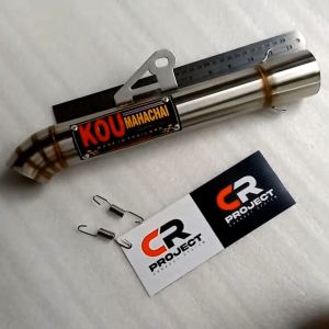 Knalpot Racing HZ KOU Mahachat Warna Emas untuk SUZUKI GSX/S 150/Motoposh - Suara Kerak Tanpa Glaswool