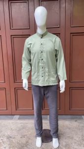 Koko Abraar: Baju Muslim Pria Dewasa Kekinian Bahan Toyobo Simpel Lengan Panjang Size M-5XL