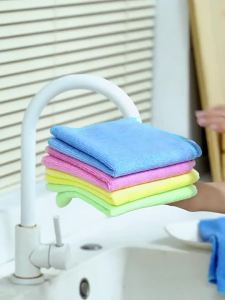 1/4/12PCS Microfiber Cleaning Cloth Absorbent Towel for Wash Car Housework Clean Kitchen Cleaning Rags Household Clean Tools