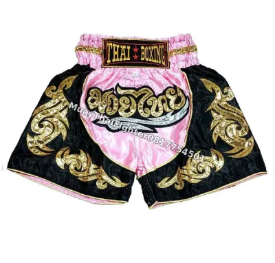 กางเกงมวยไทยสำหรับเด็ก ลายไทย มี 10 สี Thai Boxing Shorts Kids