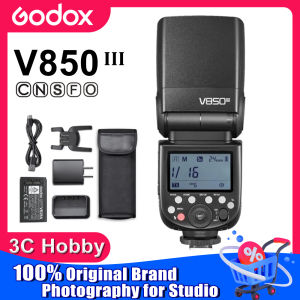 Godox V850III Li-Ion แสงแฟลช76W 2.4G ระบบ X ไร้สาย GN60ตัวยิงแฟลชสำหรับ Canon Nikon Sony Pentax Olympus