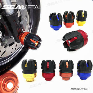 SEAMETAL Universal Motorcycle Front Suspension Protection Holder Frame Slider Falling Protector Rack For Motorcycle Scooter E-Bike