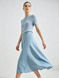 AMII | Professional Business Style High Splitting A-line Skirt