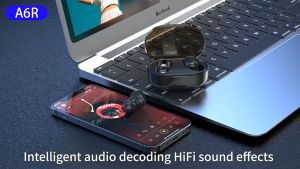 A6R หูฟังอินเอียร์ไร้สาย บลูทูธ 5.1 ควบคุมแบบสัมผัส พร้อมไมโครโฟน สำหรับเล่นกีฬา สินค้าพร้อมส่ง จัดส่งไว